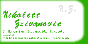 nikolett zsivanovic business card